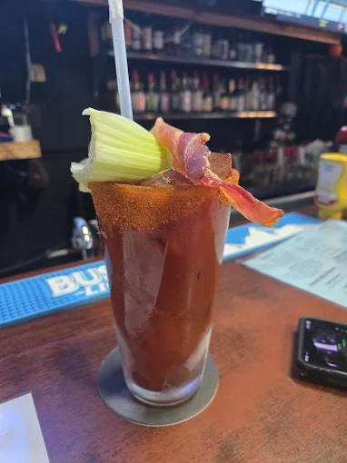 Loaded Bloody Mary with bacon and celery