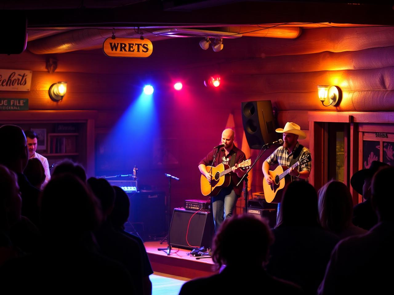 Live country music performance at Scenic Lagoon Saloon